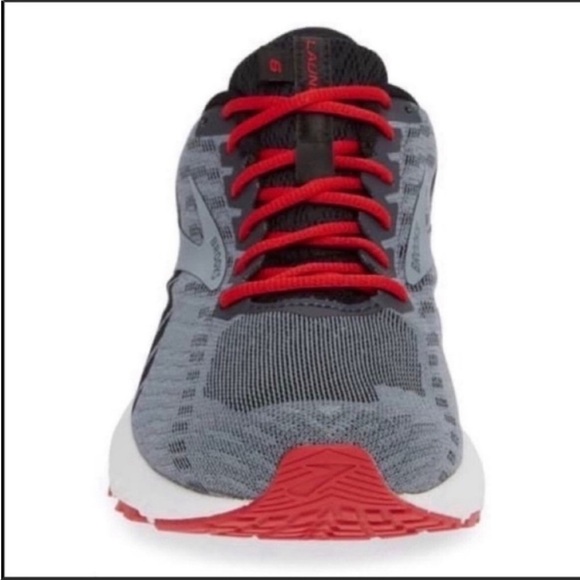Brooks Launch 6 Gray Red Running Shoes Men Size 8.5D 